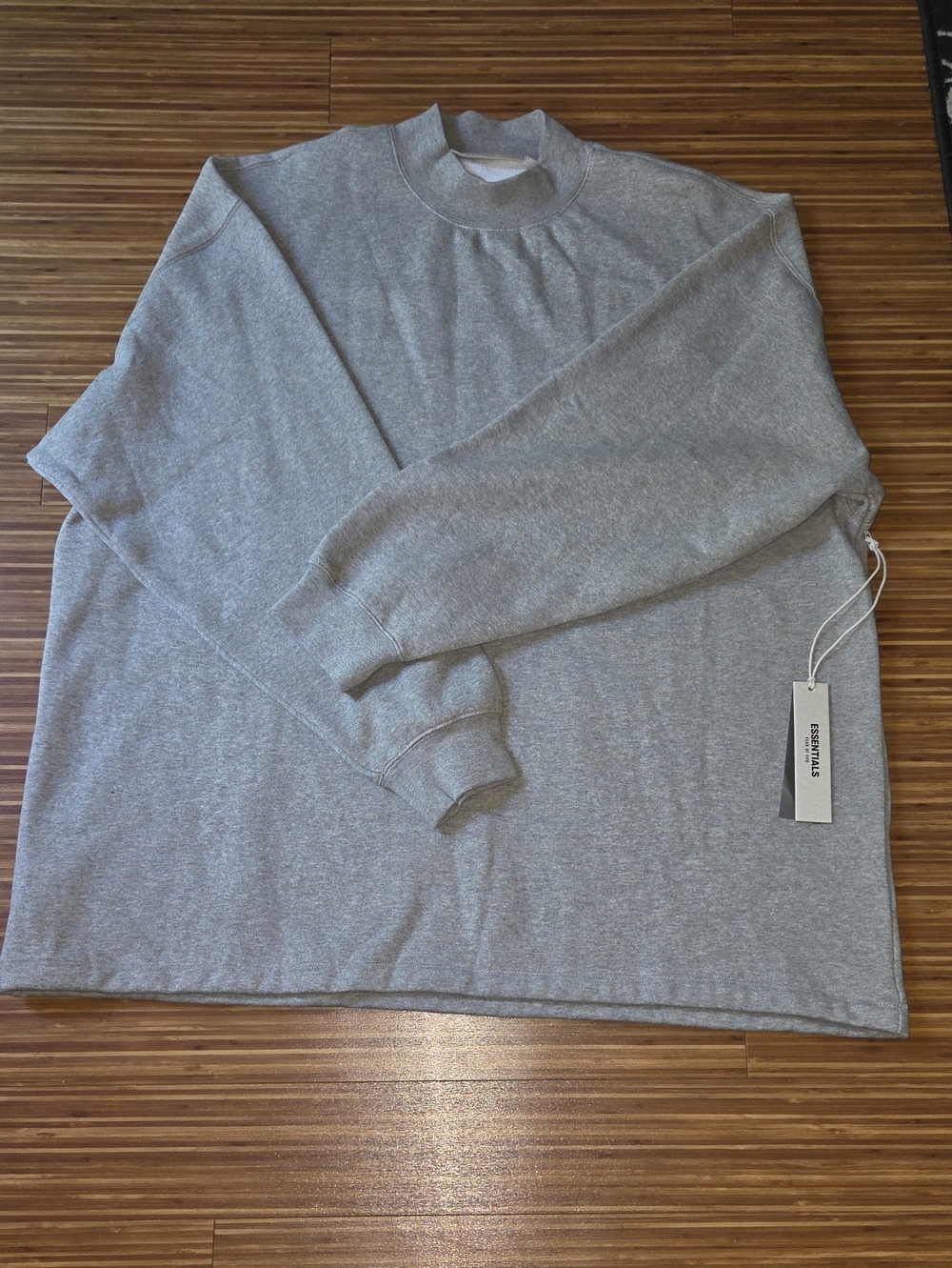 Essentials Men's Crewneck Sweater in Light Gray